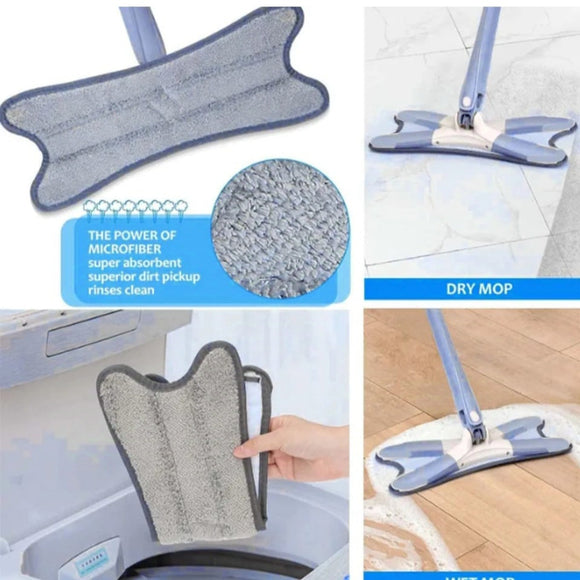 Soft Microfiber X-Design Super Absorbent Easy Flat Mop