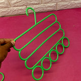 Pack Of 2pcs Set Plastic Scarf And Dupata Organizing Hanger ( 5-Small Holes & 3-Large Holes Random Colour Will be Sent)