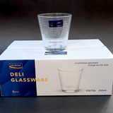 Delisoga Y5075A Pack Of 6pcs 255ml Glass Tumbler Set