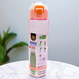 Horizon 900ml plastic Transparent Water Bottle ( Random COLORS Will Be Sent )