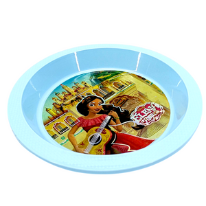 New Design Kids' Round Shape Small-Size Snack Plastic Plate (Multiple Colours Will be Sent)