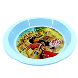 New Design Kids' Round Shape Small-Size Snack Plastic Plate (Multiple Colours Will be Sent)