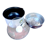 Wish Star 18cm Stainless Steel Non-Stick 450-watts Multi-Functional Steamer Cooker Pot