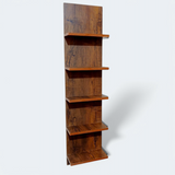 Wall Mount Home Decor Storage Space Saver Laminated Wooden Books Organizer Rack (Brown Color)