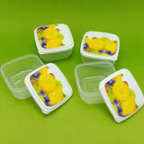 Fresh Pack of 4pcs Small Size Air-Tight Transparent Plastic Round Storage Bowl Set