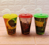 Kids' 250ml Plastic Glass With Straw ( Random Colors Will Be Sent )