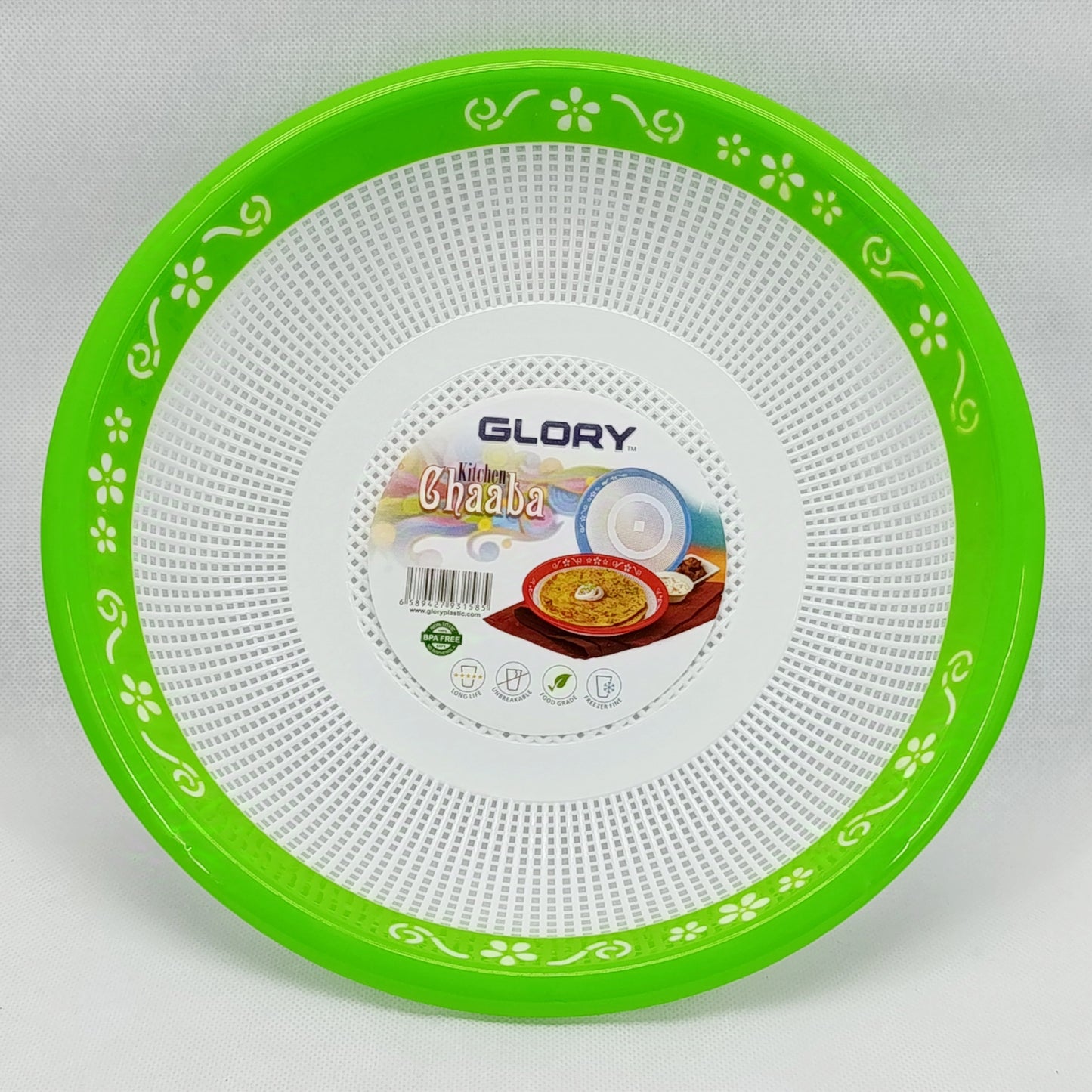 Glory Plastic Roti Serving Chabbi Chapati and Nan Serving Plate (Random Colours Will be Sent)