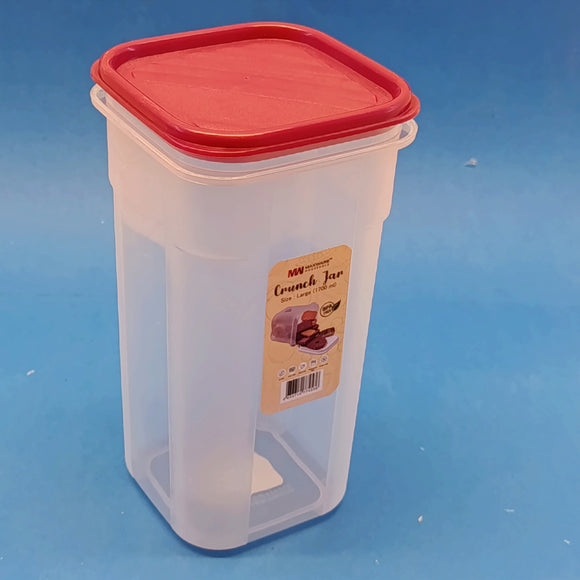 Maxware Crunch Jar 1700ml Plastic Food Storage jar ( Random Color Will be Sent )