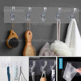 Sticky  Plastic Hanger 6 Hooks Used For Multi Purpose