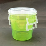 2pcs Appollo Medium Size Handy Plastic Container Jar With Side Locks ( Random Colors will be sent)