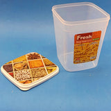 Omega Fresh Printed 2-liters Plastic Food Storage jar ( Random Color Will be Sent )