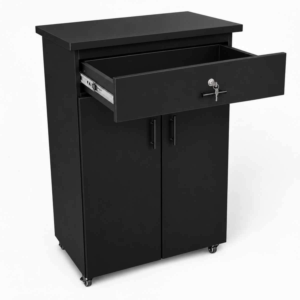 Movable Wheels Storage Cupboard Rack With One Drawer