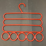 Pack Of 2pcs Set Plastic Scarf And Dupata Organizing Hanger ( 5-Small Holes & 3-Large Holes Random Colour Will be Sent)