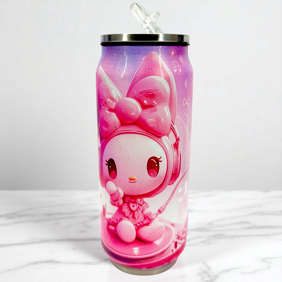 Stainless Steel 500ml Water Bottle (Random Characters Will be Sent)
