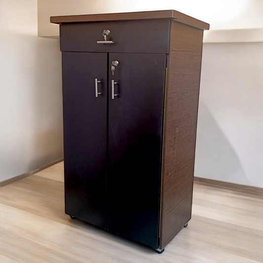 Laminated Wooden Clothes, Books Organizer Space Saving Storage Cupboard Rack