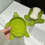 Turtle Plastic Soap Dish With Bottom Drain Holes( Random Colors Will Be Sent)