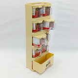 Pretty Neat Space-Saving Plastic Masala & Spices Storage Tower Rack With Spoons(Random Colors Will be sent)