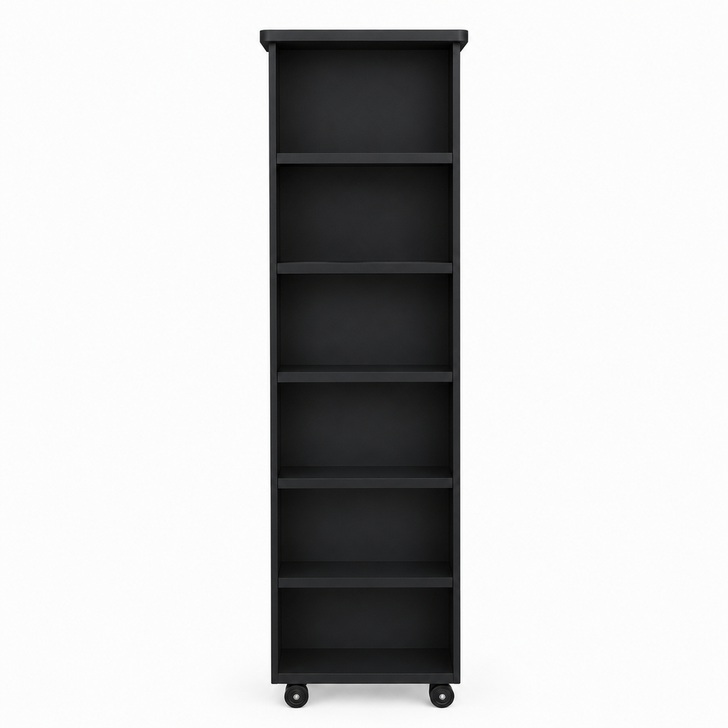 Movable Wheels Storage Cupboard Rack With Removable & Adjustable Shelves