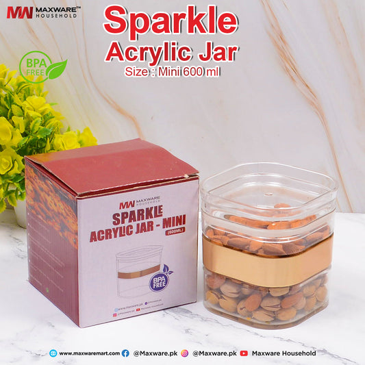 Acrylic Airtight 600ml Food Storage Container (Transparent)