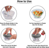 Buy One Get One Free Deal Manual 1.5-Litres Push Hand-Press Vegetable & Rope Pull Multi-Function Chopper