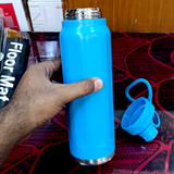 Sports Fashion Stainless Steel 1-Litre Water Bottle Hot & Cool ( Random Colors Will Be Sent )