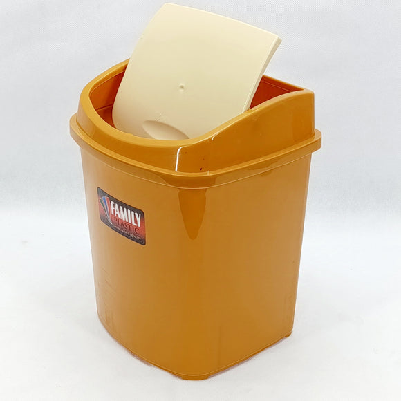 Small-Size Plastic Fancy Dust bin With Cover (Random Colors Will be sent)