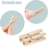 Bamboo Wooden Pack Of 20pcs Medium Size Cloth Pegs Clips