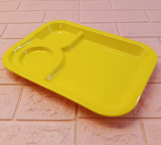 3-Partition Plastic Melamine 11 X 8 inches Platter Food Serving Tray
