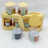 Pretty Neat Space-Saving Plastic Masala & Spices Storage Rack With Spoons (Random Colors Will be sent)