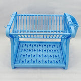 Classic Kitchen Plastic 2-Layer Dishes & Plates Organizing Rack (Random Colors Will be sent)