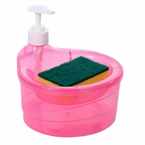 Kitchen Liquid Dishwashing Soap Dispenser With Scrub Container