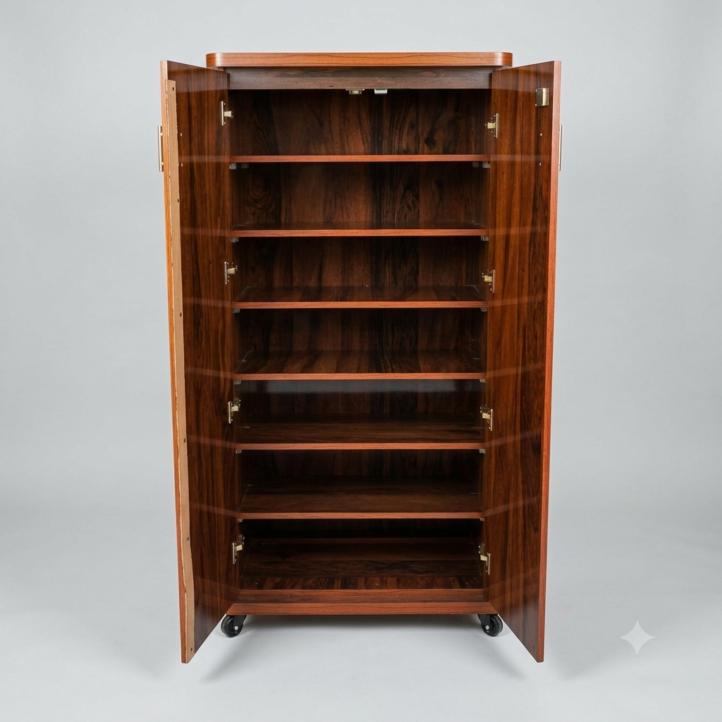 Movable Wheels Storage Cupboard Rack With Removable Adjustable Shelves