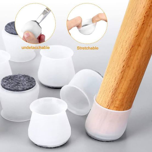 Pack Of 4Pcs Silicone Chairs Leg Protector and Noise Reducer
