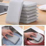 Pack Of 4pcs Silver Hard Cleaning Dish Washing Foam Sponge