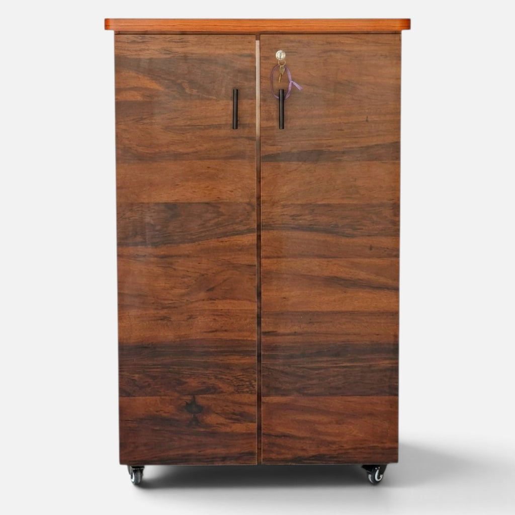 Movable Wheels Storage Cupboard Rack With Removable Adjustable Shelves