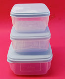 Capital Pack Of 3pcs Square Shape Small Size Plastic Food Bowl