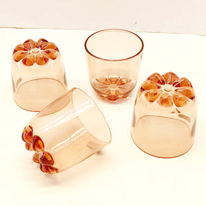 Pack Of 4pcs 300ml Pretty Neat Crystal Water Glass Set(Random Colors Will be sent)