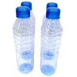 Surprise Pack Of 4pcs Plastic 1-Litre Fridge Water Bottle ( Random Colors Will Be Sent )