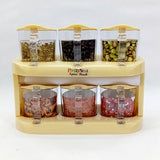 Pretty Neat Space-Saving Plastic Masala & Spices Storage Rack With Spoons (Random Colors Will be sent)