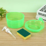 Kitchen Liquid Dishwashing Soap Dispenser With Scrub Container