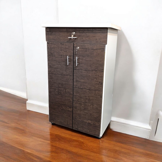Laminated Wooden Clothes, Books Organizer Space Saving Storage Cupboard Rack