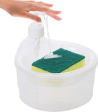 Kitchen Liquid Dishwashing Soap Dispenser With Scrub Container