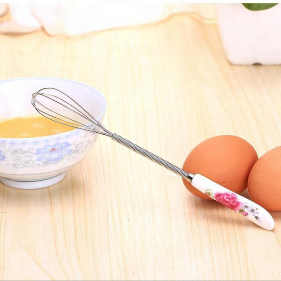 Stainless Steel Mini Egg Coffee Beater Mixer (Random Colors Will be sent)