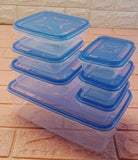 Modern Pack Of 7pcs Small-Size Thumb lock Food Keeper Container Set (Random Colors)