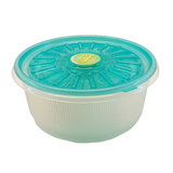 Pretty Neat 3pcs Plastic Round Shape Large Size Storage Bowl Set With Air Tight Lid(Random Colors Will be sent)