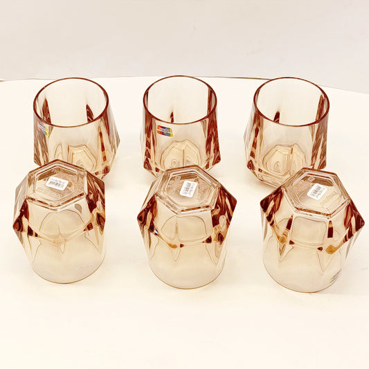 Pack Of 6pcs High Quality 330ml Plastic Acrylic Glass (Random Colors Will be Sent)