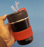 Stainless  2-in-1 420ml Insulated Coffee & Tea Thermal Travel High Quality  MUG Glass ( Random Colors Will Be Sent)