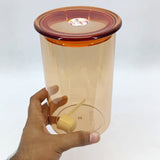 Glory Airtight Acrylic Round Shape 1200ml Spice Storage Jar (Transparent)