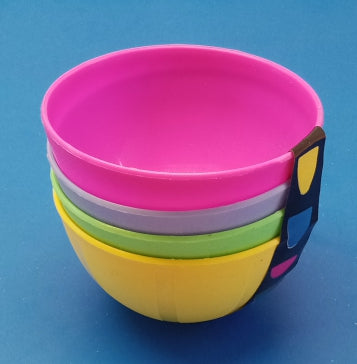 Pack of 4pcs Small Size MULTI-COLOR Kid's Plastic Piyali