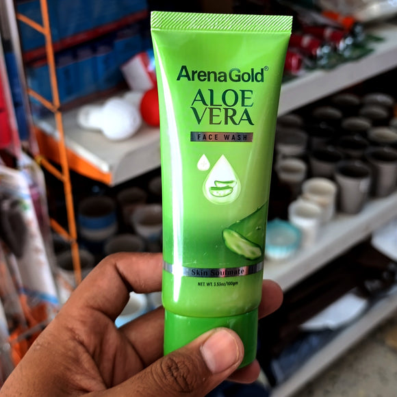 Arena Gold Aloe Vera 100ml Advanced Fairness All Day Clearing Fair Look Face Wash Large Size